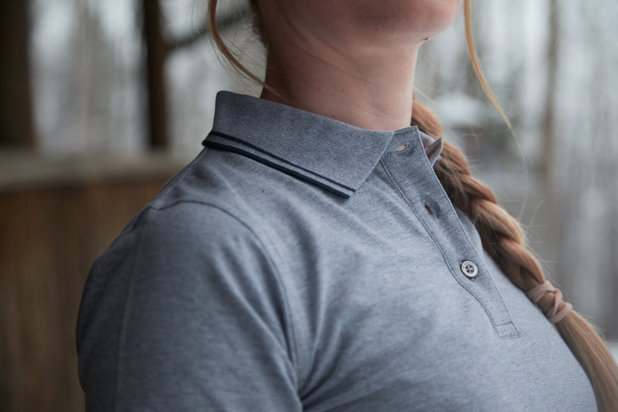 Poloshirt Contrast Stretch Damen